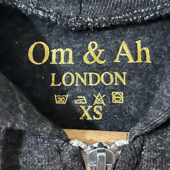 Om & Ah London New “Heart Of A Gypsy” Zipup Hoodie Sweatshirt Women’s Size XS - Picture 4 of 4